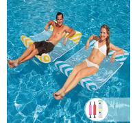 Gonfiabili per Piscina 2 pezzi, Materassino Mare, Materassino Gonfiabile Mare, poltrona lounge multifunzionale 4 in 1 per poltrona gonfiabile, Amaca Galleggiante con Pompa d'aria Manuale