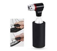 Gonfiatore a CO2 Professionale per Biciclette - Compatibile con Valvole Presta e Schrader, incl. copertura protettiva isolante