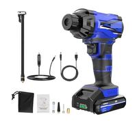 Gonfiatore Di Pneumatici Gonfiatore For Pneumatici For Auto Portatile Con Compressore D'aria Wireless Con Display Digitale DC12V Adatto For Accessori Da Viaggio Con Guida Autonoma For Moto(Blue)