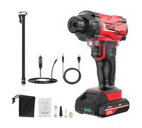 Gonfiatore Di Pneumatici Gonfiatore For Pneumatici For Auto Portatile Con Compressore D'aria Wireless Con Display Digitale DC12V Adatto For Accessori Da Viaggio Con Guida Autonoma For Moto(Red)