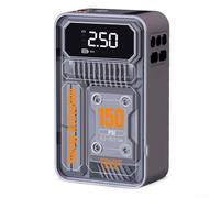 Gonfiatore digitale per pneumatici, 150 psi, con spegnimento automatico | Pressione massima 150PSI, display digitale LCD, spegnimento automatico, ricarica rapida di tipo C, design tascabile compatto