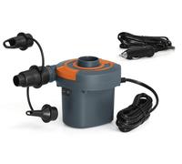 GONFIATORE ELETTRICO 220-240V E 12V CON TRE ADATTATORI PER VALVOLE