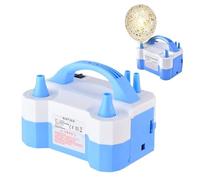 Gonfiatore elettrico per palloncini, gonfiatore automatico portatile, doppio ugello automatico, decorazione per feste, 680 W, con strumento di legatura per il sesso, baby shower