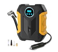 Gonfiatore For Pneumatici For Auto Pompa Ad Aria Portatile 12V 150PSI Compressore D'aria Digitale Riempimento For Con Illuminazione A LED For Biciclette Gonfiaggio Veloce Sforzo(Yellow)