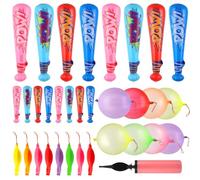Gonfiatore per PC, 6 palloncini da boxe, 6 mazze da baseball gonfiabili tra cui, forniture per feste di compleanno eroi, bomboniere gonfiabili, sacchetti di regalo, premi di carnevale, 33 pezzi