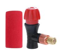 Gonfiatore per Pneumatici, Cilindro per Bicicletta, Ugello per Pompa di Gonfiaggio a CO2, Strumento di Gonfiaggio, Adattatore per Testa Gonfiabile per, Copertura in Spugna Rossa