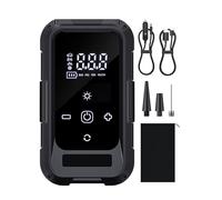 Gonfiatore per pneumatici, pompa d'aria senza fili, compressore con display digitale, 14 x 8,9 x 5,9 cm, ricaricabile, uscita ad alta pressione, per campeggio, moto, viaggi su strada, pendolari, uso
