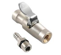 Gonfiatore Pneumatici Con Attacco A Bloccaggio | Connettore Metallico Robusto con Clip Senza Perdite | Adattatore Attacco Aria | Adatto Per Bici Moto Scooter SUV Camper Esterno Garage