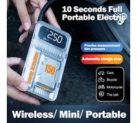 Gonfiatore Pneumatici Elettrico Wireless con LCD per Letture Pressione Accurate
