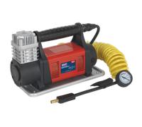 Gonfiatore Pneumatici/Mini Compressore Aria 12V Robusto MAC07 Sealey Nuovo