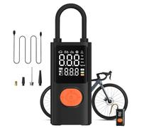 Gonfiatore pneumatico auto - Compressore d'aria automobilistico - Gonfiatore con manometro digitale e luce ricaricabile per veicoli sport campeggio riparazione bici moto palla viaggio condizioni