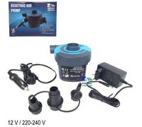 GONFIATORE POMPA DUAL USE 12V - 220 240V ELETTRICO CON 3 ADATTATORI DIFFERENTI