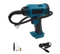 Gonfiatore portatile senza fili con display digitale per batterie al litio da 18 V 21 V, compressore d'aria per auto, bici, palloni sportivi fino a 160 psi (blu)