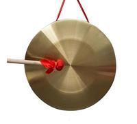 Gong a mano Cymbal con beater, gong in ottone con battitore, strumento a percussione, gong cinese (25 cm)