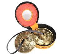 Gong, campane tibetane mantra con cuccioli di meditazione dei cuccioli di Case Tingsha 2,5 Gong Strumento per la consapevolezza, lo yoga e lo strumento gong di guarigione del suono