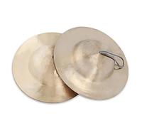 Gong cinese Feng Shui in ottone, Piatti for dita con testa grande, 1 paio, piatti tradizionali cinesi in rame(24CM)