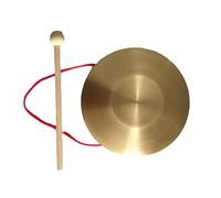 Gong cinese Feng Shui in ottone, Strumento a percussione cinese Gong Piccolo Gong Percussione Gong Mano Ottone(18cm)