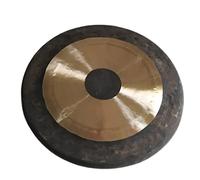 Gong cinese, gong cinese in bronzo, aspetto tradizionale e invecchiato, bella qualità di lavaggio scintillante, per esterni, patio, casa o giardino (dimensioni: 61 cm)