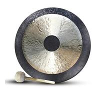 Gong cinese, gong cinese in bronzo, aspetto tradizionale invecchiato, bella qualità di lavaggio scintillante, con martello da gong, corda appesa (dimensioni: 55,9 cm)
