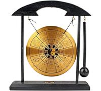 Gong Da Tavolo Zen Dello Zodiaco Cinese Con Bacchetta Di Legno, Gong Da Tavolo Feng Shui Gong Cinese Vintage Appeso For La Guarigione Del Suono, 19 * 5 * 21 Cm