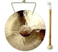 Gong generico con maglio, Feng Gong/Gong del vento, ottimo suono, incluso maglio in legno/cotone., 32 cm(21CM)