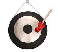 gong, Gong in ottone puro fatto a mano, 30 cm, con martello rotondo for strumento a percussione(55cm)