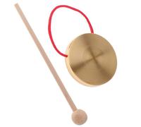 Gong in da 10,2 cm con bacchetta e corda per appendere, gong cinese da appendere, Chau Gong con risonanza profonda, strumento a percussione per casa, ufficio, meditazione, decorazione