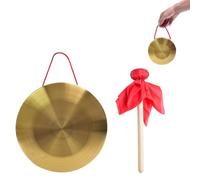 Gong in Ottone, Tam Tam Gong, Gong con Martello, Mano Gong, Gong Strumento a Percussione in Ram, Ottone Gong Strumenti, per L'opera, Le Percussioni, Diametro 15 cm, con Martello Gong