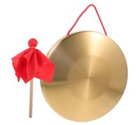 Gong in Rame Oro, Strumento a Percussione Rumoroso Mazzetta