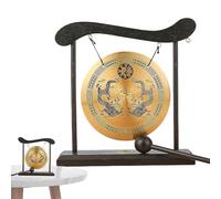 Gong Meditazione Ufficio - Pezzo D'arte Della Campanella Di Sciopero Orientale, Modello Di Drago Intagliato Complesso, Supporto Di Qualità Superiore Con Suono Morbido, Oggetto Di