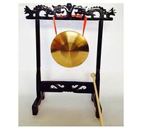 Gong Tibetano percussioni 1 Set di Strumenti in Ottone di Rame Tradizionali Cinesi con Supporto e Martello(Color:15cm,Size:)