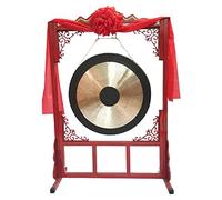 Gong Tibetano percussioni Il Gong da Tavolo con suoneria Musicale Originale garantito, con Martello Battente a Martello e Set di Supporto(Color:45cm,Size:)