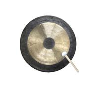 Gong tradizionale cinese in ottone Gong strumento, a percussione mano gong ottone rame oro 18-40 cm terapia del suono meditazione yoga Feng Shui (40 cm)