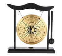 Gong with Mallet | Easy to Maintain Gong con supporto | Strumenti di guarigione suono aggregati Wind Gong Desktop Gong Strumento a percussione come decorazione orientale, decorazione cinese o asiatica