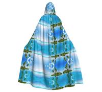 Gongjuy Bella isola nel mare adulto partito mantello accessori abbigliamento, adulto Halloween Wizard Plus Size con cappuccio Horror mantello
