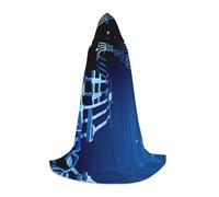 Gongjuy Blu Musica Cosplay Costumi Per Bambini Streghe E Vampiri, Mantelli Con Cappuccio Per Bambini Festival