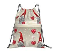 Gongjuy Borsa sportiva con disegno a corda di buon Natale, borsa da spiaggia da viaggio, adatta per nuoto, fitness, ravel, shopping, vacanze, bianco, Taglia unica