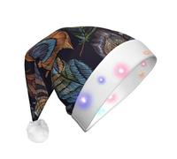 Gongjuy Cappello di Natale della piuma di pavone forniture adulto della peluche luminoso del partito del partito di Natale, ha condotto i cappelli di Natale con le
