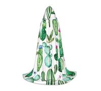 Gongjuy Costumi tropicali per cosplay da streghe e vampiri per bambini con cactus e fiori, mantelli con cappuccio per feste per bambini