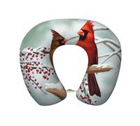 Gongjuy Cuscino volante con uccellini, cuscino da viaggio in memory foam, cuscino portatile a forma di U