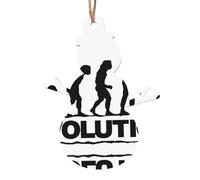 Gongjuy Decorazioni natalizie in legno con evoluzione del bodybuilding, ciondoli per albero di Natale, decorazioni per albero di Natale da appendere