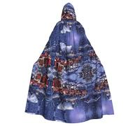 Gongjuy Neve Notte Santa E Cervo Adulto Partito Mantello Accessori Abbigliamento, Adulto Halloween Mago Plus Size Con Cappuccio Horror Mantello
