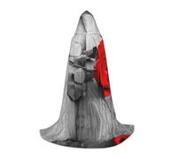Gongjuy Una rosa rossa Cosplay costumi per bambini streghe e vampiri, mantelli con cappuccio per bambini festival