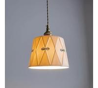 GONGKAI Lampada a Sospensione retrò Giapponese in Ottone smaltato in Ceramica Stampata di Lusso lampadario Cucina Isola Fattoria Piccola Illuminazione a Sospensione Lampada a Sospensione d