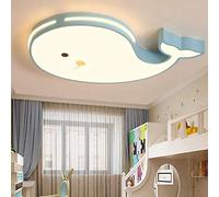 GONGKAI Lampada da soffitto Moderna a LED dimmerabile con Telecomando, Illuminazione Interna a Forma di Delfino, Lampada a Sospensione per Bambini, cameretta dei Bambini, Camera da