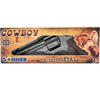 Gonher Diecast Metal 8 Ring Shot Cowboy Gun Boxed