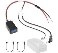 Gonifeto Cavo adattatore per rilevatore radar, universale, compatibile con tutti i modelli, convertitore Buck DC da 12 V a 5 V, cavo caricabatterie per rilevatori radar RJ11 DC3.5, USB nascosta