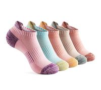 Gonii Calzini alla caviglia, 5 paia, Athletic No Show Socks for Womens Tab Cushioned Running Low Socks, 5 paia di colori Pun sorbetto, 8-10