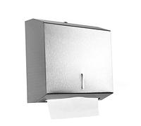 Gonioa Dispenser per asciugamani di carta da bagno, in acciaio inox spazzolato, con design a blocco, grande capacità 250 C piegato, capacità 300 piegatura multipla