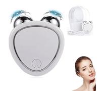 Goniome Skindion-Rullo per il viso a microcorrente,dispositivo facciale a microcorrente,5 rulli massaggiatori viso a microcorrente,massaggiatore elettrico con 3 ingranaggi,solleva il viso e stringe